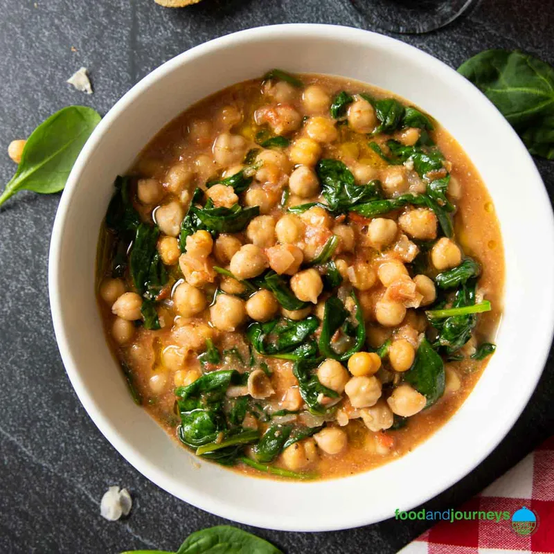 Espinacas con Garbanzos